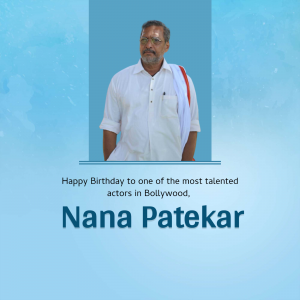 Nana Patekar Birthday Wishes Images, Poster, Banner, Status and Hd Photos 8 nana patekar birthday wishes images poster banner status